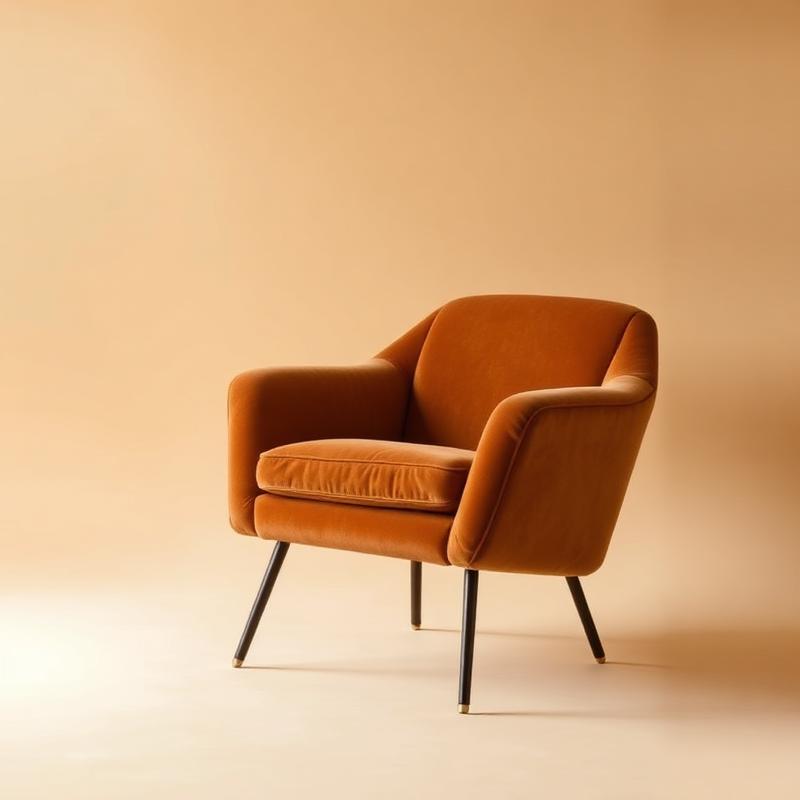 Velvet accent chair